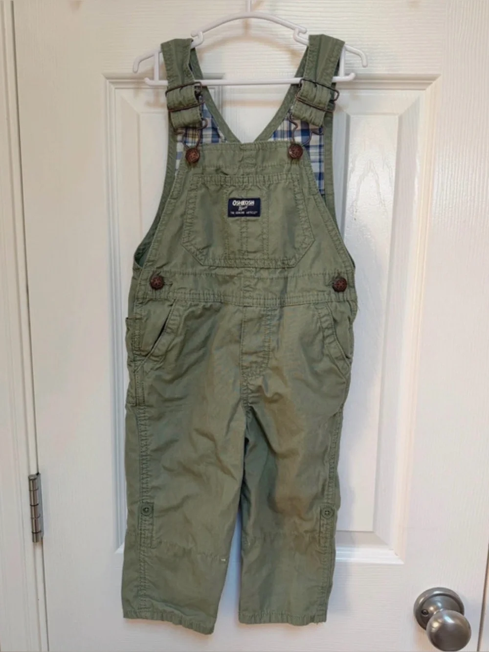 Oshkosh Sage Green Overall 2T